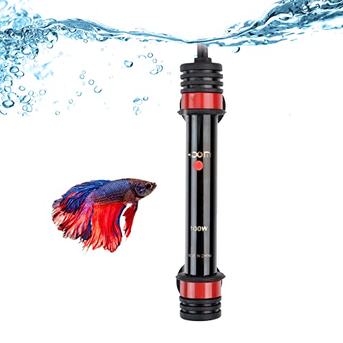 NICREW Preset Aquarium Heater, Submersible Fish Tank Heater with Electronic Thermostat, 100 Watt, for 10 to 25 Gallon Tank, UL Listed