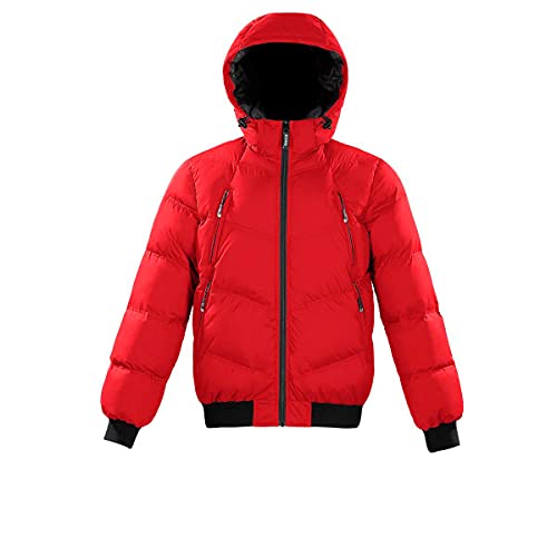 Triple F.A.T. Goose Reizen Puffer Jacket Men - Down Jacket Men - Mens Down Jackets Coats - Mens Down Jacket - Bubble Coat (Red, Medium)