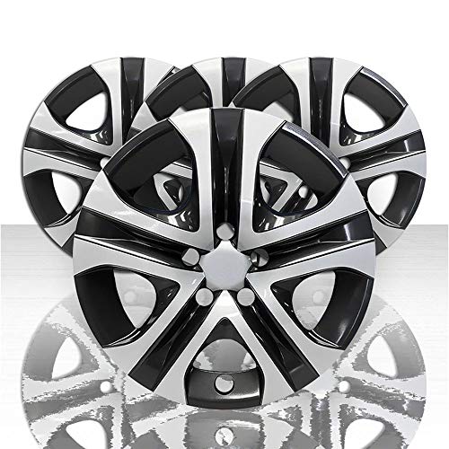 Auto Reflections Set of 4 17" 5 Spoke Wheel Covers for Toyota RAV4 LE 2013-2018 - Silver/Black