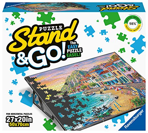 Ravensburger Jigsaw Puzzle Accessory - Stand & Go Puzzle Board Easel Suitable for 1000 Piece Puzzles - Made from 98% Recycled Material