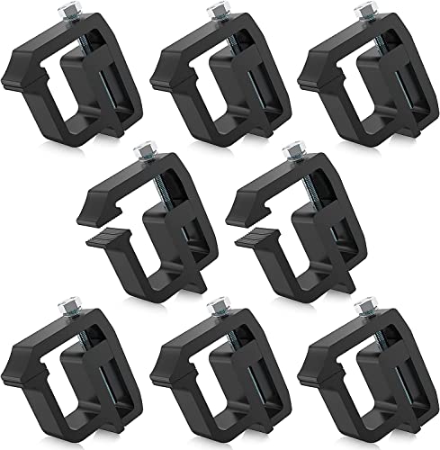 moveland Camper Shell Clamps - Heavy Duty Truck Cap Clamps - No Drilling Required Truck Topper Clamps for Chevy Silverado Sierra/Dodge Dakota Ram 1500 2500 3500, F150 F250, Titan, Tundra (6 Pack)