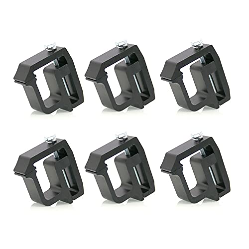 RYANSTAR RACING 6PCS Mounting Clamps Truck Caps Camper Shell Compatible with Chevy Silverado Sierra 1500 2500 3500 Dodge Dakota Ram 1500 2500 3500 Ford F150 F250