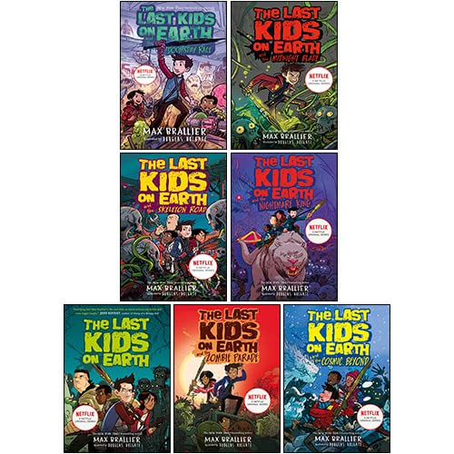 The Last Kids On Earth Collection 7 Books Set By Max Brallier (Last Kids On Earth, Zombie Parade, Nightmare King, Cosmic Beyond, Midnight Blade, Skeleton Road & Doomsday Race)