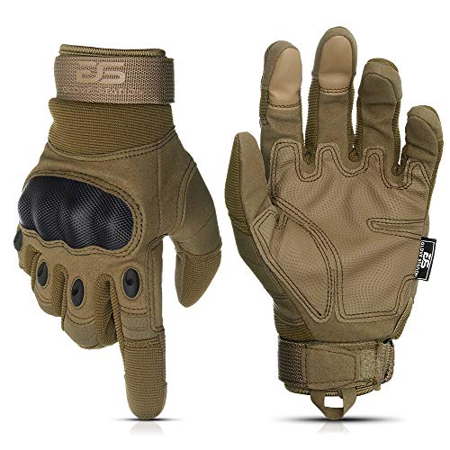 Glove Station - Tactical Shooting Hard Knuckle Gloves for Men and Woman with Touchscreen Fingers - Durable and Comfortable Hand-Gear for Outdoor Work Shooting and Hunting