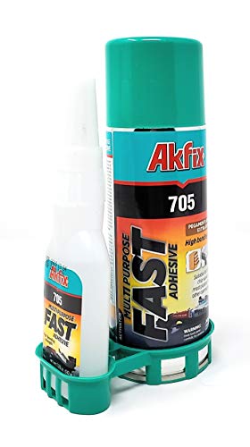 Akfix-GA060 705 Fast Adhesive CA Glue (1.76 oz.) with Activator (6.76 fl oz.) [Clear Super Glue Adhesive and Accelerator Spray]