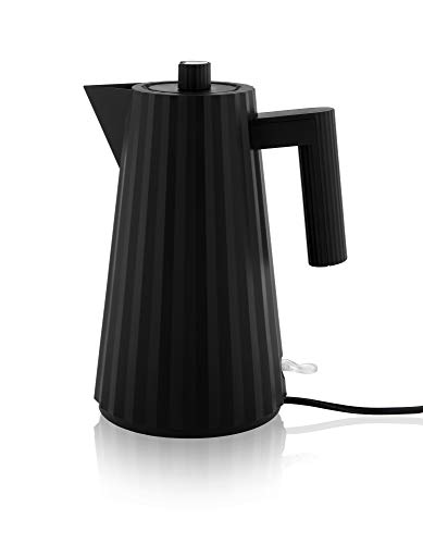 Alessi MDL06 B/USA Plisse Electric Kettle in Thermoplastic Resin, Black. US plug.