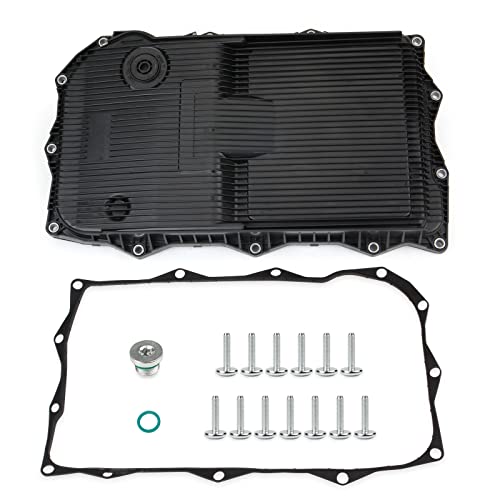 MITZONE Transmission Oil Pan with Bolts Compatible with 2013-2022 Ram 1500 2500 3500 Dodge Durango Challenger Charger Jeep Grand Cherokee Chrysler 300 8 Speed Trans