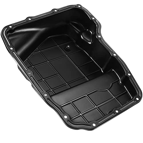 A-Premium Transmission Oil Pan with Drain Plug Compatible with Dodge Ram 1500/2500/3500 Dakota Durango Jeep Commander Grand Cherokee Liberty AWD 4WD