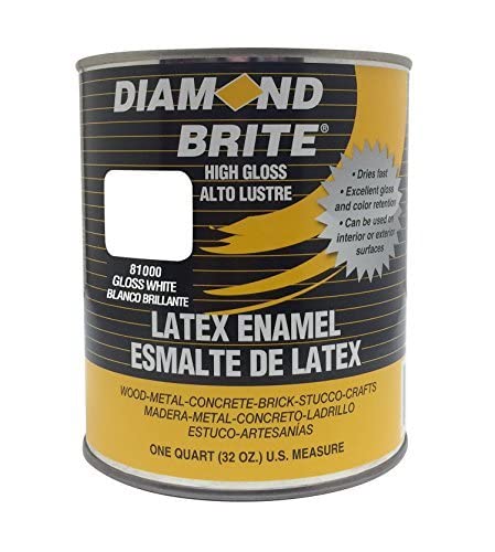 Diamond Brite Paint 80000 1-Quart Latex Gloss Enamel, White