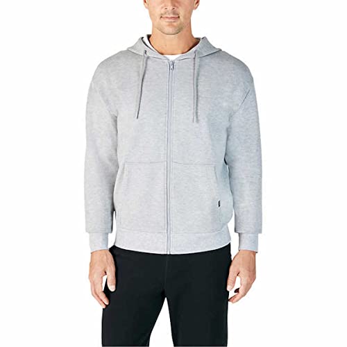 Eddie Bauer Mens Super Soft Heavyweight Full Zip Fleece Hoodie (Gray, X-Large)