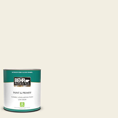 BEHR 1 Qt. Semi Gloss Enamel Swiss Coffee Premium Plus Interior Paint