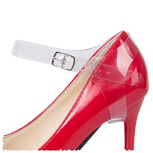 Yichain Women's Detachable Anti-Slip Shoe Ankle Straps Belt Laces Band for High Heels Shoes Pumps,One Size Fits All (Transparent)