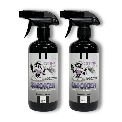 Smokers odor eliminating spray completely removes smoke odors. Proven formula using OAM technology that safely removes odors for good. - pleasant Bamboo Teak scent- 2 16 oz bottles