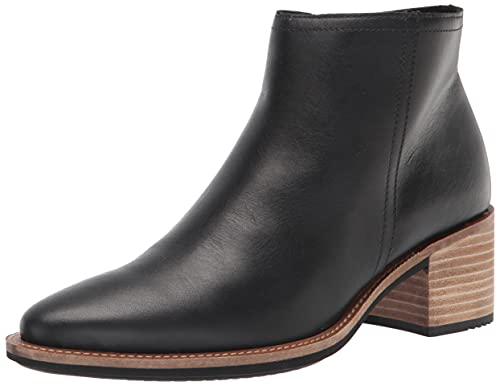 ECCO Women's Shape 35 Sartorelle Hydromax Water-Resistant Low Ankle Boot, Black, 8-8.5