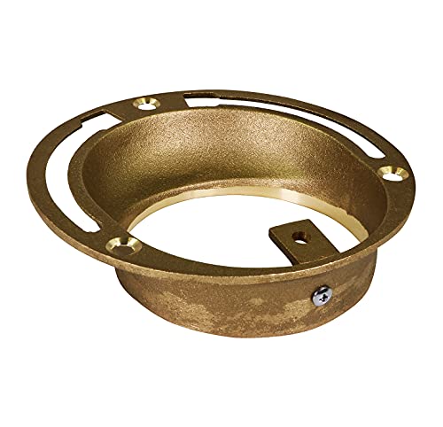 Raven CSPG6222 Closet Flange with Four Mounting Slots, 4 Inch Offset, Solid Brass, 4