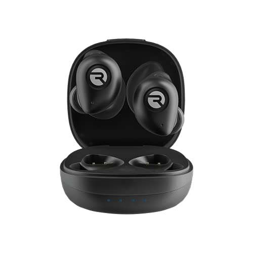 Raycon Fitness Earbuds True Wireless Bluetooth with Built in Mic 54 Hours of Battery IPX7 Waterproof and Charging Case with Talk, Text, and Play Bluetooth 5.2 Portable Sport (Carbon Black)