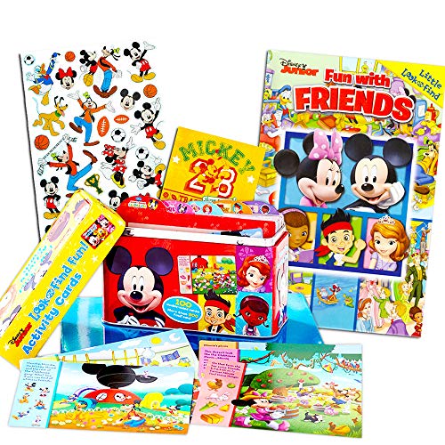 Disney "My First" Look and Find Books Set Kids Toddlers ~ 2 Books and 100 Cards with Stickers Bundle (Mickey Mouse, Minnie Mouse and More!)