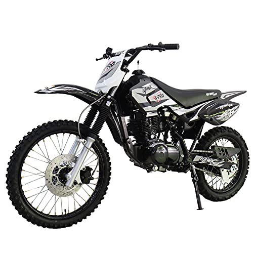 X-PRO Hawk 150cc Adults Dirt Bike Pit Bike Youth Dirt Pit Bike Dirt Bike Dirt Pitbike,Big 19"/16" Wheels-Black