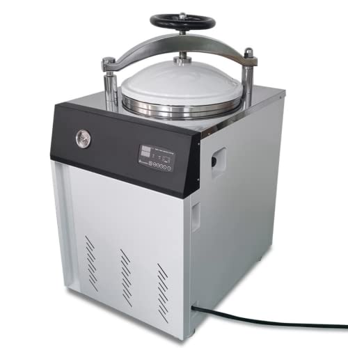 60Liters Autoclave. Pressurized steam sterilizer. Sterilize Large Glassware, Grain, Culture Media and Waste. Academic Labs, Mushroom, Life Science, Manufacturing Plant. 99hr Timer and auto Stop. 220V