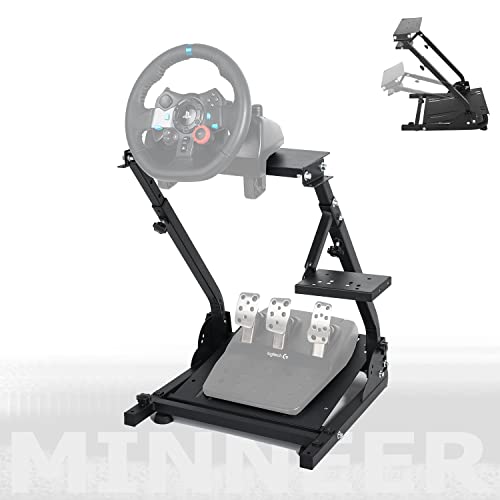 Minneer G29 Racing Wheel Stand for Logitech/Thrustmaster G29/G920/G923/T80/T150 Driving Simulator Cockpit Support Folding and Only Contains Stand
