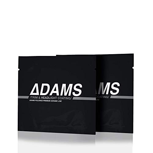 Adam's Ceramic Headlight & Trim Coating Wipes - Long Lasting, Extreme Hydrophobic Effects for Plastic, Trim, and Headlights - Durable Nano Ceramic Coating Technology (2 Pack)