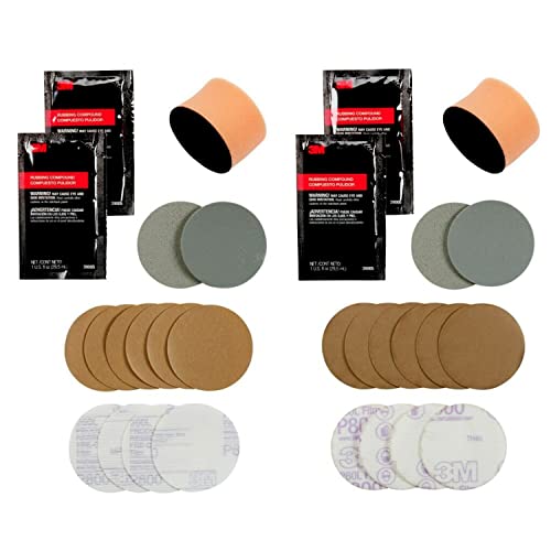 3M Headlight Restoration Kit, Medium Duty 2-Pack, Easy Car Headlight Restoration System, Headlight Cleaner and Restorer, No Tools Required