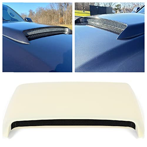 HECASA Unpainted Universal 25"25 Hood Scoop Kit Compatible with Dodge RAM 1500 2500 3500 SRT Style Chevy Trailblazer Ford Mustang Silverado Charger Tundra Require Painting