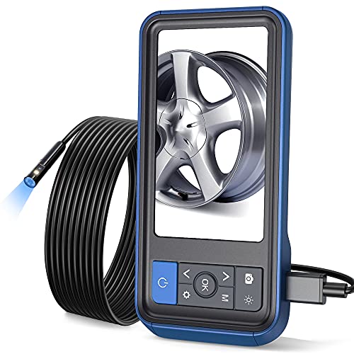 Dual Lens Borescope Camera,Teslong Digital Inspection Camera, HD Borescope, Waterproof Endoscope with Light, Video Scope Camera, Flexible Cable for Mechanic/Automotive/Sewer, 1080p, 32GB Card (16.4ft)