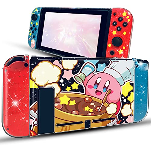 Xcitifun Designed for Nintendo Switch Case Switch Joy-Con Clear Cases [PC+TPU] for Girls Boys Kids Cute Kawaii Protective Shell Compatible with Nintendo Switch Controller Carrying Cover - Character 2