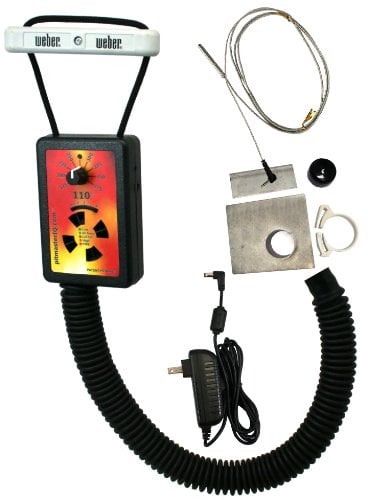 IQ110 BBQ Temperature Regulator Kit with Large Adjustable Kamado Pit Adapter