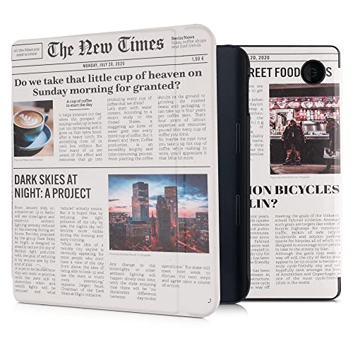 kwmobile Case Compatible with Kobo Sage - Case PU e-Reader Cover - Front Page Multicolor/Black/Sand