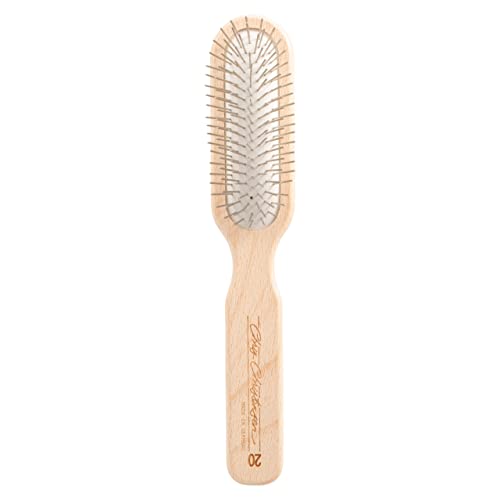 Chris Christensen 20 mm Oblong Pin Dog Brush, Original Series, Groom Like a Professional, Stainless Steel Pins, Lightweight Beech Wood Body, Ground and Polished Tips