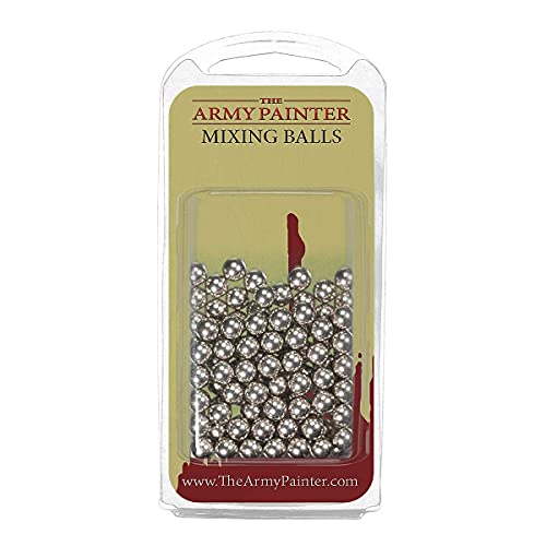 The Army Painter Paint Mixing Balls - Rust-Proof Stainless Steel Mixing Ball Ideal for Model Paint Mixer Bottle. 100 PCS Stainless Steel Mixing Paint Agitator Balls x 5.5mm/apr. 0.22 Paint Balls