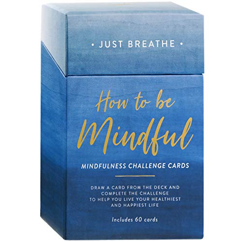 Eccolo How to be Mindful Challenge Cards - 60 Mindfulness Cards - Self Care Cards for Daily Positive Thoughts and Affirmations - Mindfulness Gifts & Affirmations Cards