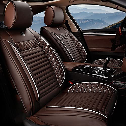 KCTOELNOR for GMC Canyon Front Seat Cover 2001-2023, Airbag Compatible Car Seat Covers Accessories Universal fit for Most Sedans Hatchback SUV Pick-up Truck Coffee