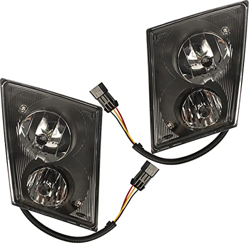 High Soar Replacement Fog Lights Lamps Pair with 2 Bulbs  Truck Fog Lights Assembly Driver and Passenger side for 2003-2017 Volvo VNL VNM Truck (a Pair)