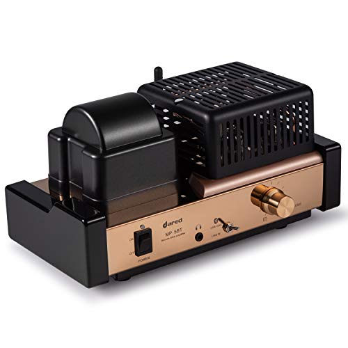 Dared MP-5BT a Stereo Vacuum Tube Integrated Amplifier,Hybrid Amplifier, Bluetooth Connection,USB/DAC Input, Headphone Output, Pre Output,25Wx2,with Tubes 6N1*1,6N2*1,6E2*1