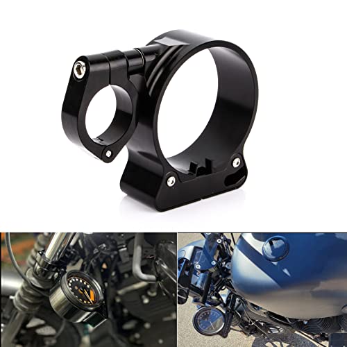 PLSUSJHAO Motorcycle Speedometer Relocation Bracket 39MM Side Mount Odometer Mounting Bracket for Harley Sportster XL 883 1200 Black