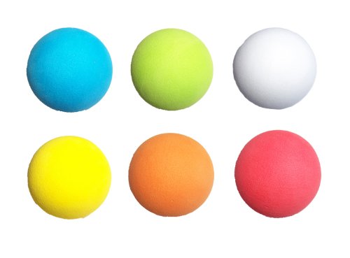 Tenna Tops Assorted Colors Plain Car Antenna Toppers/Car Antenna Balls (EVA Foam Craft) (1.75" Inch Diameter) (Pack of 6)