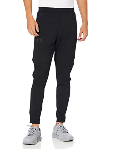 Under Armour Men's Standard Pique Track Pants, Black (001)/Black, Large