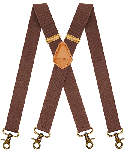 AYOSUSH Mens Suspenders with Swivel Hooks on Belts Loops Heavy Duty Big and Tall