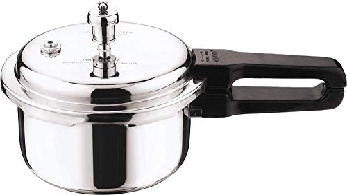 Vinod India 1st Stainless Steel Triply Cooker (Silver, 2 L, Outer Lid)