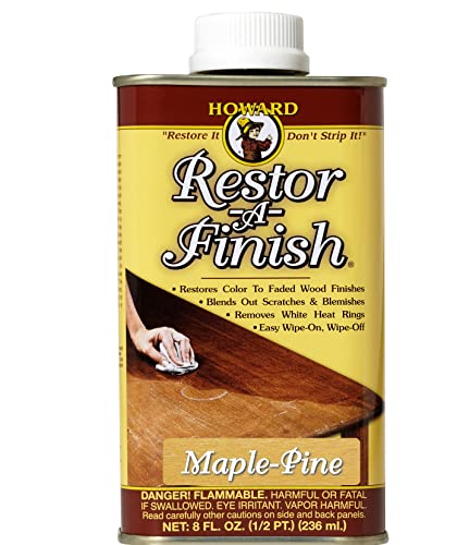 HOWARD RF8 Products Restor-A-Finish, 8 Fl Oz (Pack of 1), Maple-Pine, 8 Fluid Ounces