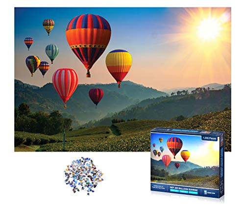 1,000 Piece Jigsaw Puzzle for Adults Kids Family Hot Air Balloon Sunrise Jigsaw Puzzle