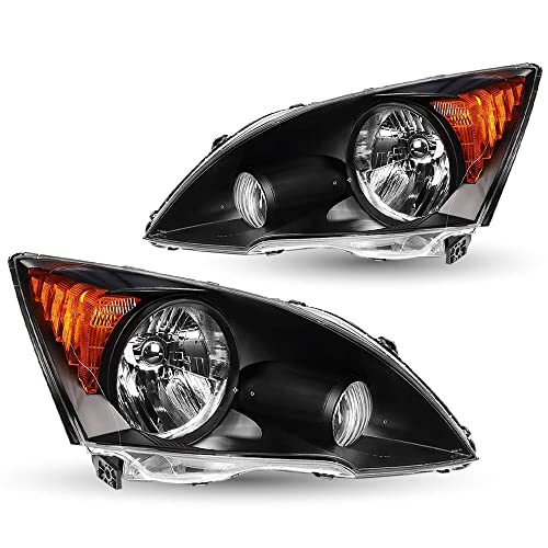 TUSDAR Headlight Assembly Set for 2007-2011 Honda CR-V Passenger and Driver Side