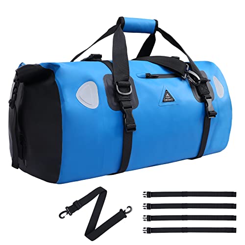 Haimont Waterproof Duffel Bag Roll-top Dry Duffel Bag with Quick-fixed Straps for Motorcycling, Rafting, Boating, SUP, Kayaking, Travel,50L