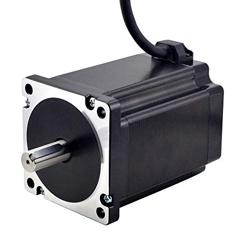 STEPPERONLINE Nema 34 Stepper Motor 8.5Nm(1203.94oz.in) 6.0A 14mm Key-Way Shaft with 1m Cable