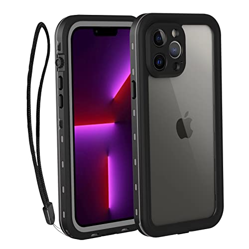 Saupsitnz Designed for iPhone 13 Pro Max Waterproof Case, Built-in Screen Protector 360 Full Body Protective Dust-Proof Shockproof Waterproof Case for iPhone 13 Pro Max 6.7 inch 2021(Black)