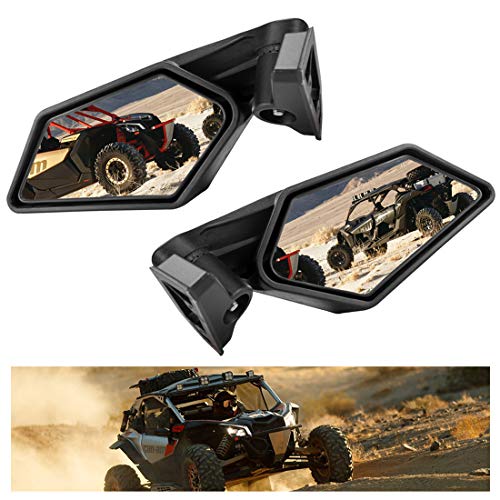 Kiwi Master X3 Side Mirrors Compatible for 2017-2023 Can Am Maverick X3 Accessories Rear View Racing Mirror #715002898