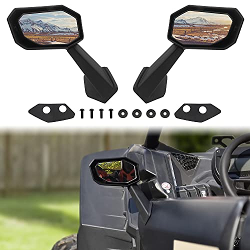 Folding Front Door Rear View Side Mirrors for Maverick X3, SAUTVS Ajustable Premium High-Definition Side Mirrors for Can-Am Maverick X3 / X3 MAX 2017-2023 Accessories(2PCS, Replace #715004236)